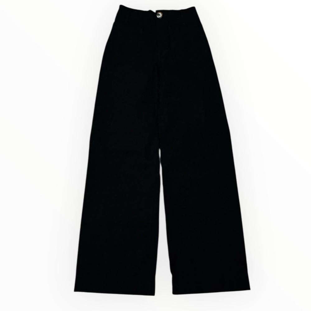 ANTHROPOLOGIE Maeve The Colette Ponte Wide-Leg Pants Crop 24 24P Petite Black - Picture 4 of 9